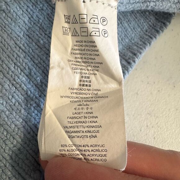 MichaelKors Women’s Blue Knit Sweater Size OX (XL) Cotton Blend Preppy Style - Picture 10 of 12